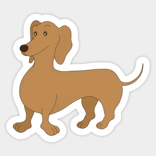 Dog Cartoon Clever Dachshund Sticker